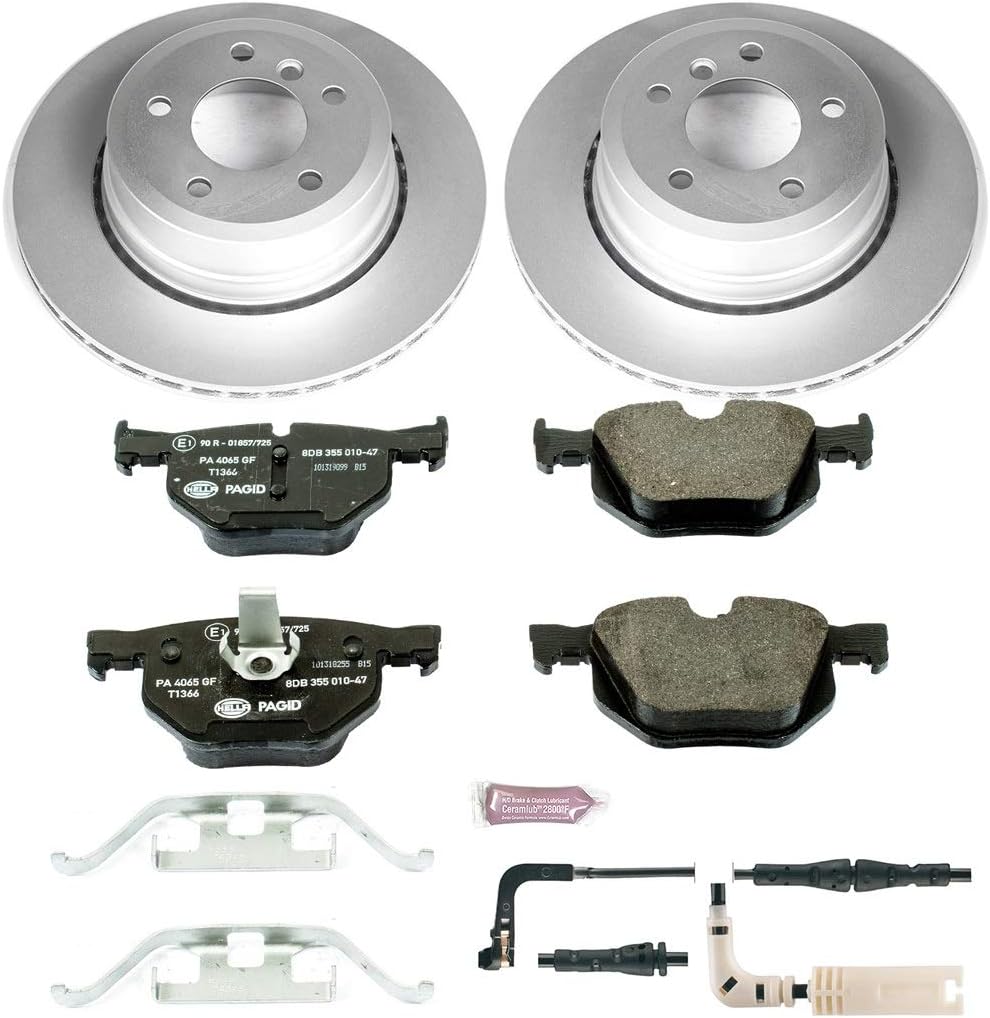Power Stop ESK5491 Rear Euro-Stop Brake Kit BMW and 1 Rear Sensor Wire For BMW 525xi, BMW 5, BMW 528i xDrive, BMW 5, BMW 530xi, BMW 535i xDrive, BMW 5 [Model Specific]