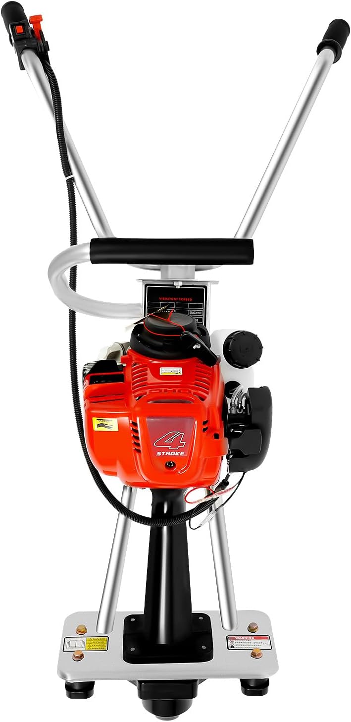 4 Stroke Concrete Vibrating Machine, 35.8cc 900w Gas Concrete Power Screed Adjustable Cement Finishing Vibrating Motor Gasoline Concretes Power Screed Engine w/Sealing Ring for Houses Tunnels Bridges