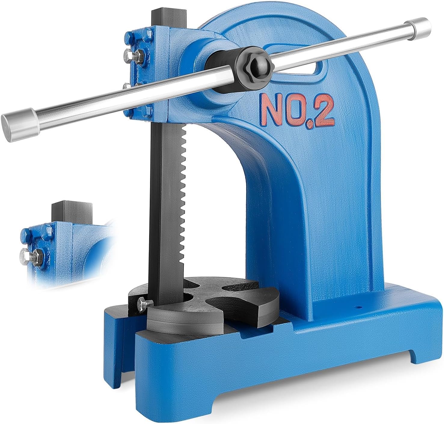 Manual Arbor Press, 2 Ton Heavy-Duty Cast Iron Arbor Press with 8.5
