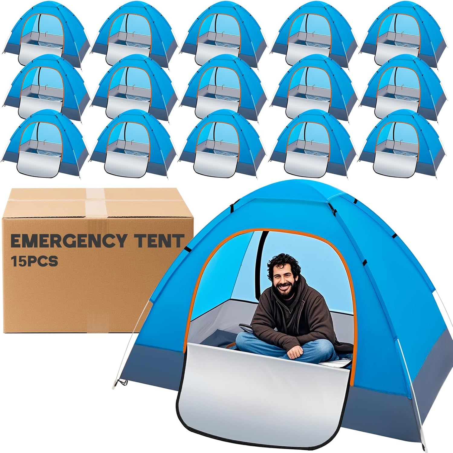 Camping Tents for Homeless Bulk Homeless Backpacking Supplies 2 Person Pop up Adult Waterproof Instant Easy Setup Tent for Hiking, Outdoor, Travel, Camping, Donation
