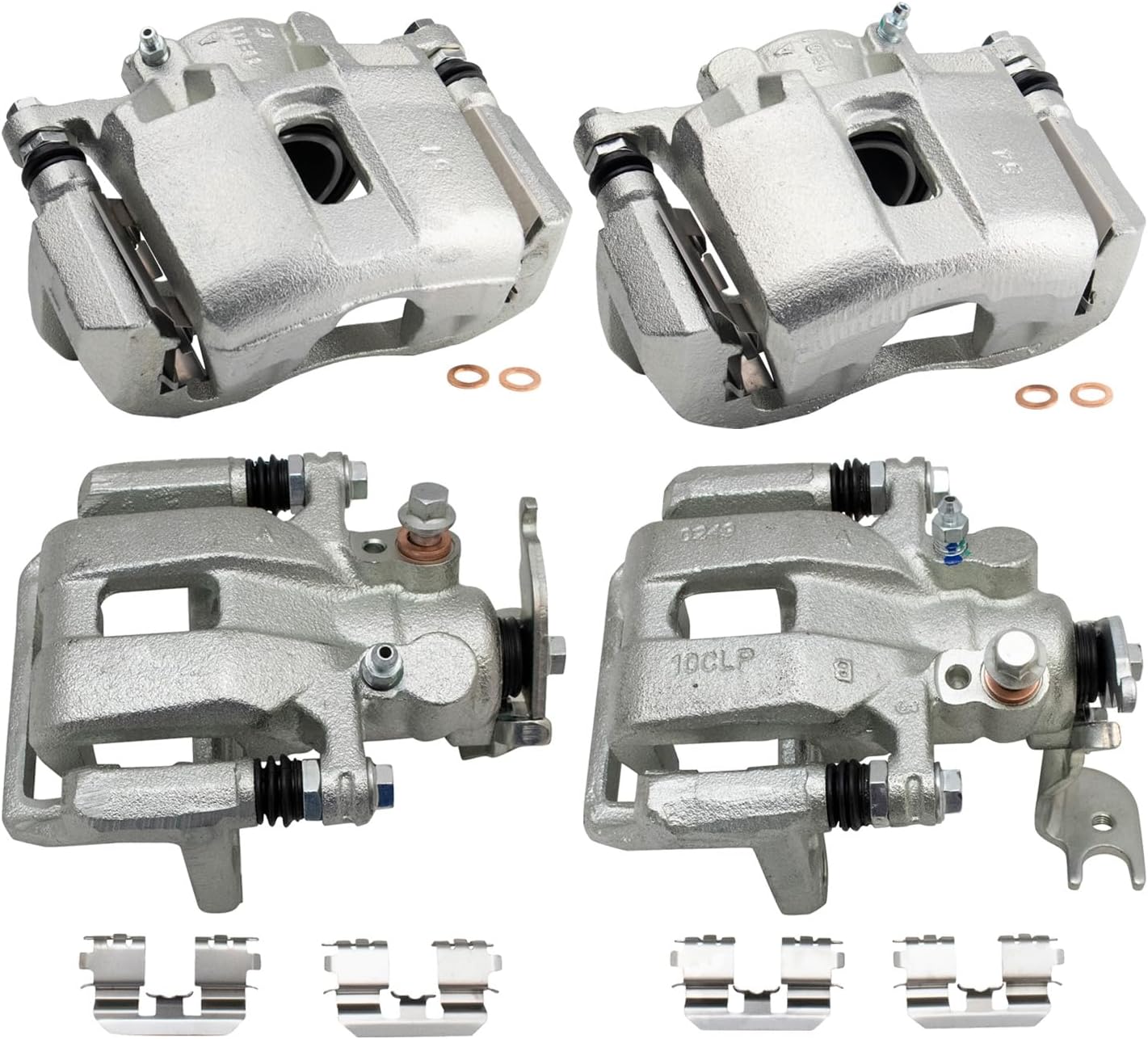 TRQ Brake Caliper Set Compatible with 2009-2014 Acura TSX 2008-2012 Honda Accord