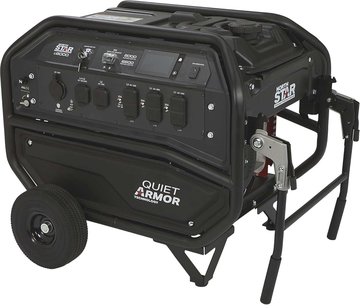 NorthStar c8000s Commercial-Grade Portable Generator with Electric Start, 8000 Surge Watts, 6600 Rated Watts, Model# 1654403