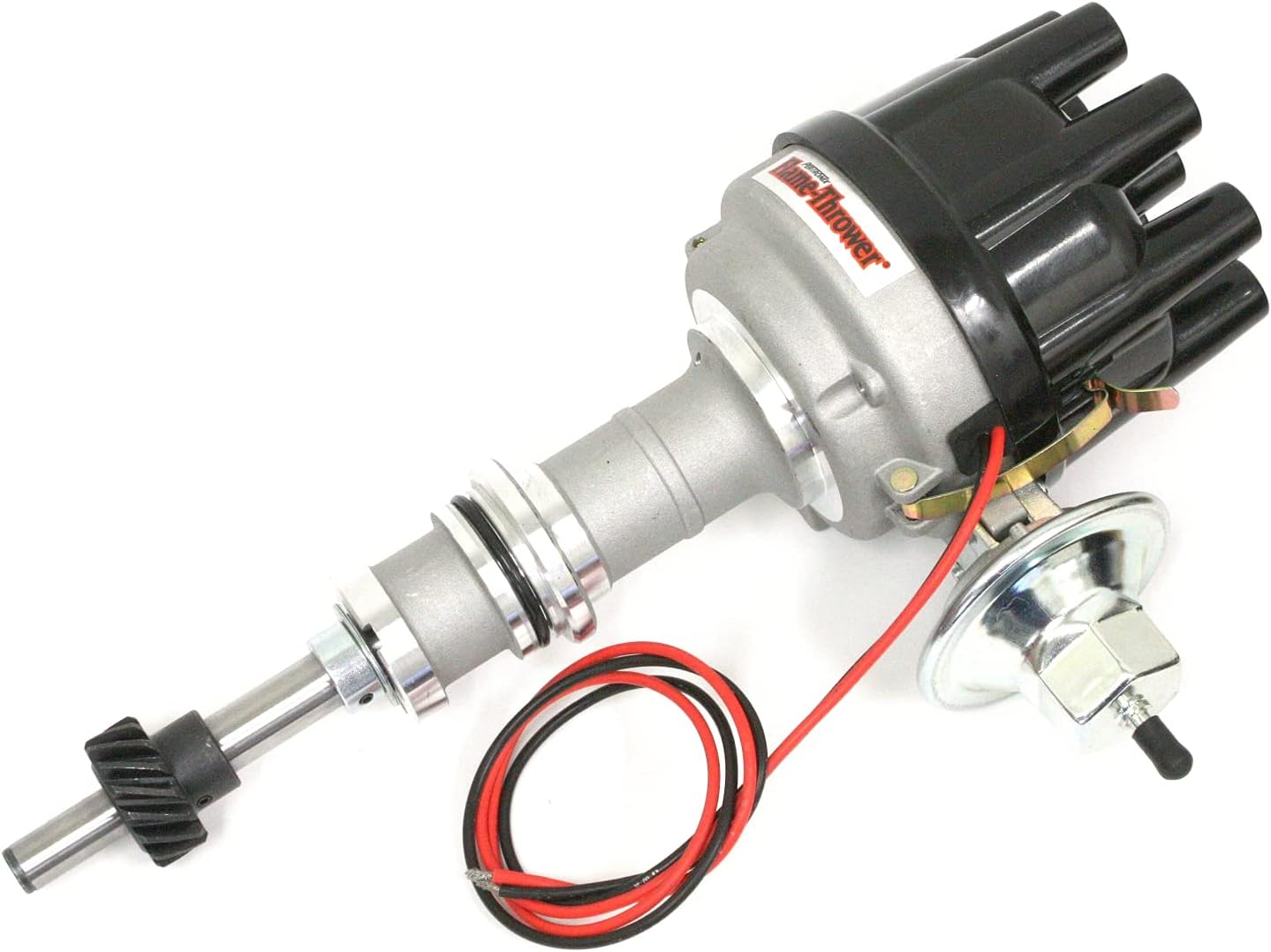 Pertronix D134610 Flame-Thrower Vacuum Advance Black Cap Electronic Distributor with Ignitor Technology for Ford 351W