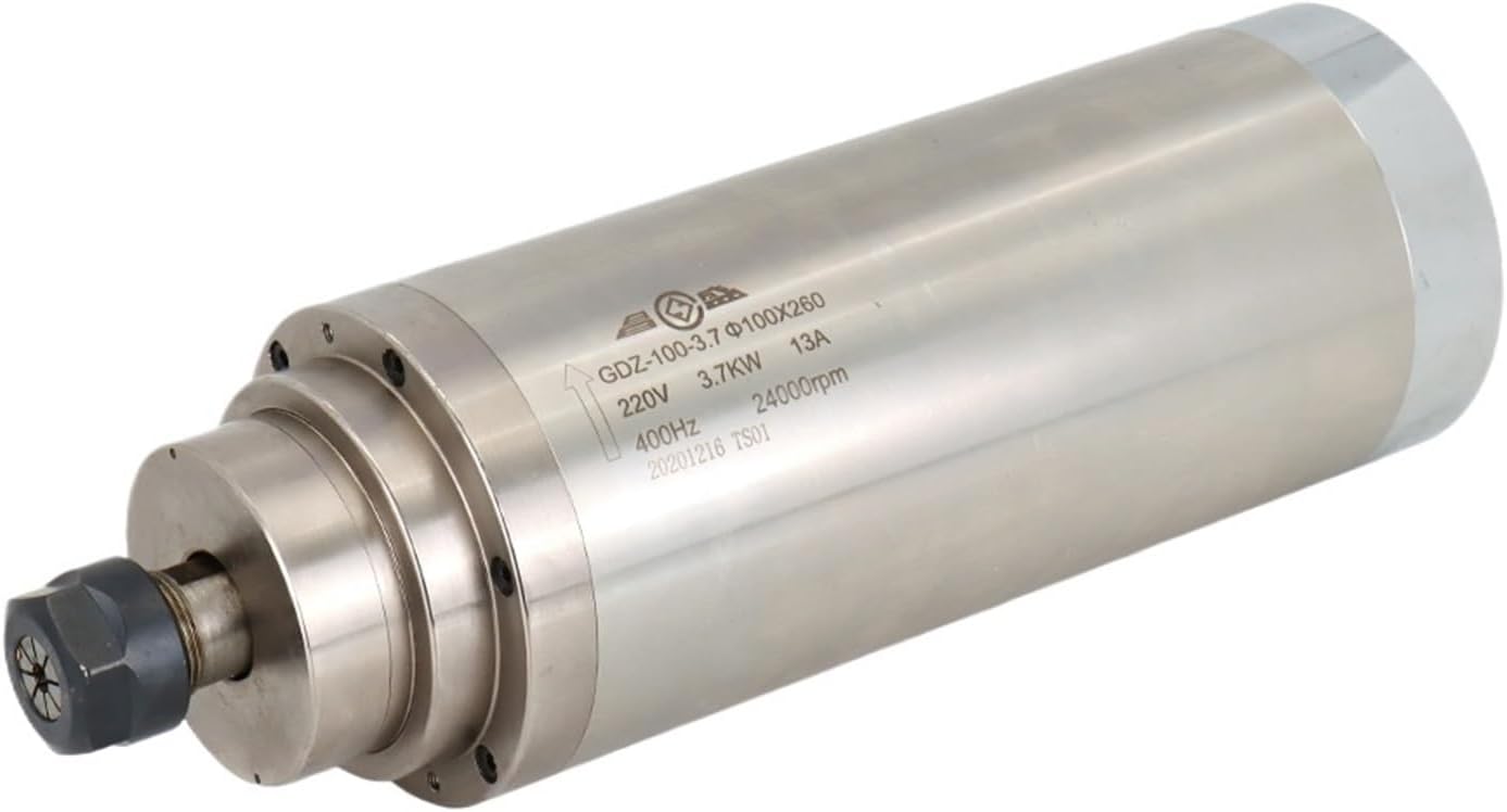 3.7kw Spindle CNC Router Spindle Motor 220V 380V Machine Tool Spindle ER20 Dia100mm Inverter 4kw for CNC Milling Router Machines(Spindle,380V)