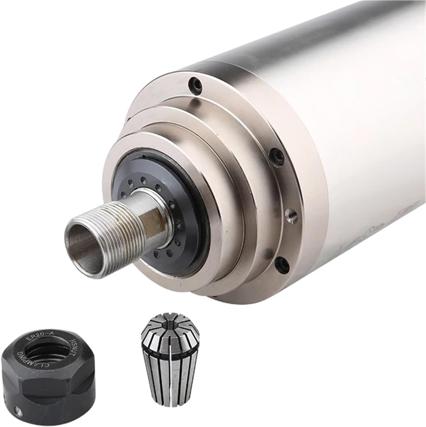 CNC Milling Machine Spindle Motor 4.5kw Water Cooled Spindle Motor 220V 380V ER20 Chuck for CNC Router Woodworking Engraving(4.5kw 380V,100x260mm)
