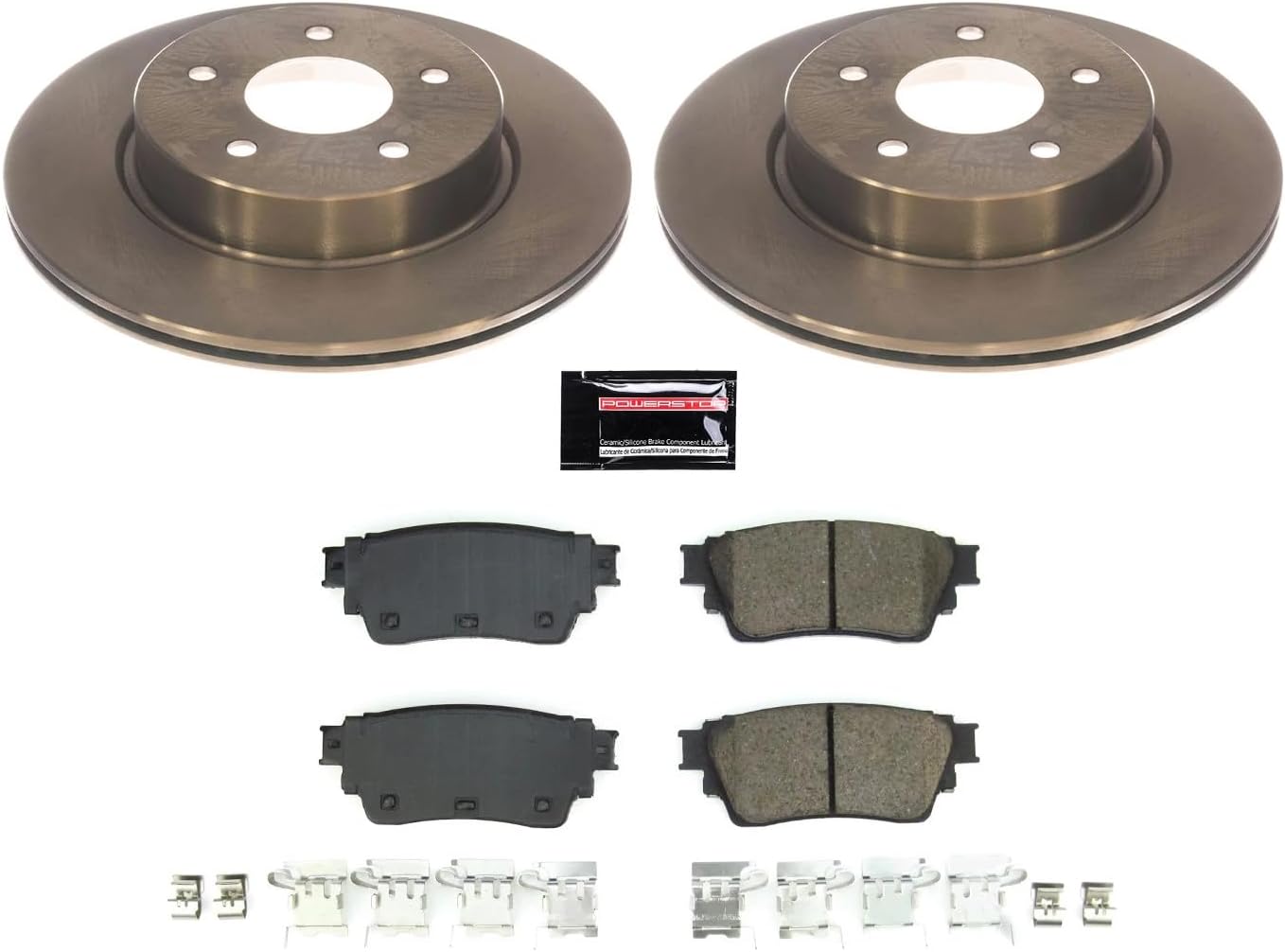 Power Stop Rear KOE8771 Stock Replacement Brake Pad and Rotor Kit Autospecialty For Nissan Rogue 2021-2023 [Model Specific]