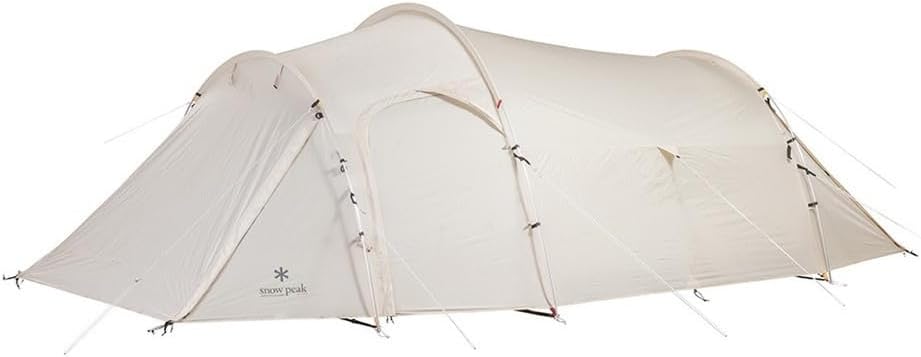 Snow Peak Vault 4 Person Tent, Versatile, Open Air Shelter, Outdoor Adventure, Camping, Three Seasons, Ivory