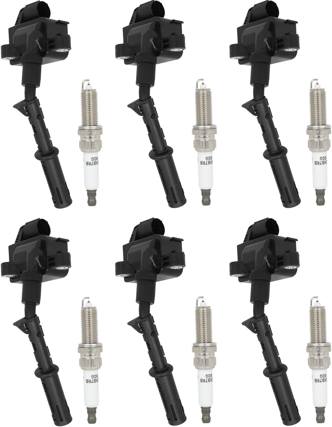 ECCPP UF733 6 ignition coils with 6 iridium Spark Plugs,coils packs,for Mercedes-Benz E300 E350 E400 E550 CLS550 CLS63 ML350 ML550 R350 S550 SLK350 SLK55 V6 3.5L