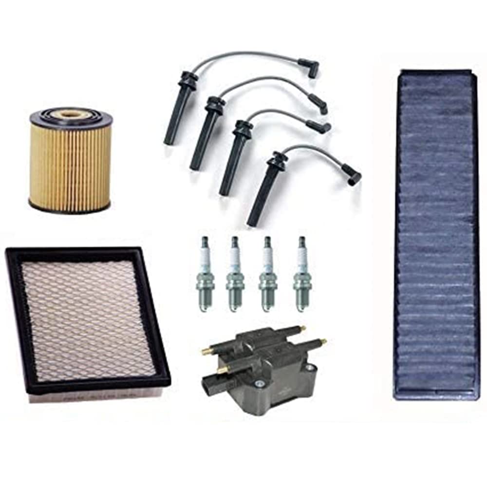 Spark Plug Wire Set Plugs Oil Air Cabin Filter Replacement Part for 02-06 Mini Cooper S Super 9pc