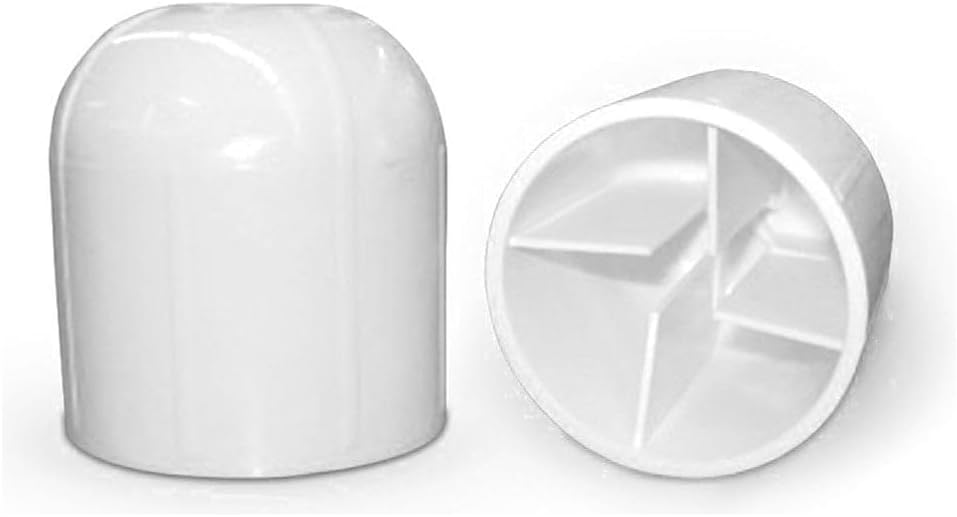 Plastic Tent Stake Cap | Protective Cover to Safely Cover Obtrusive Tent Stakes | White | Pack of 50