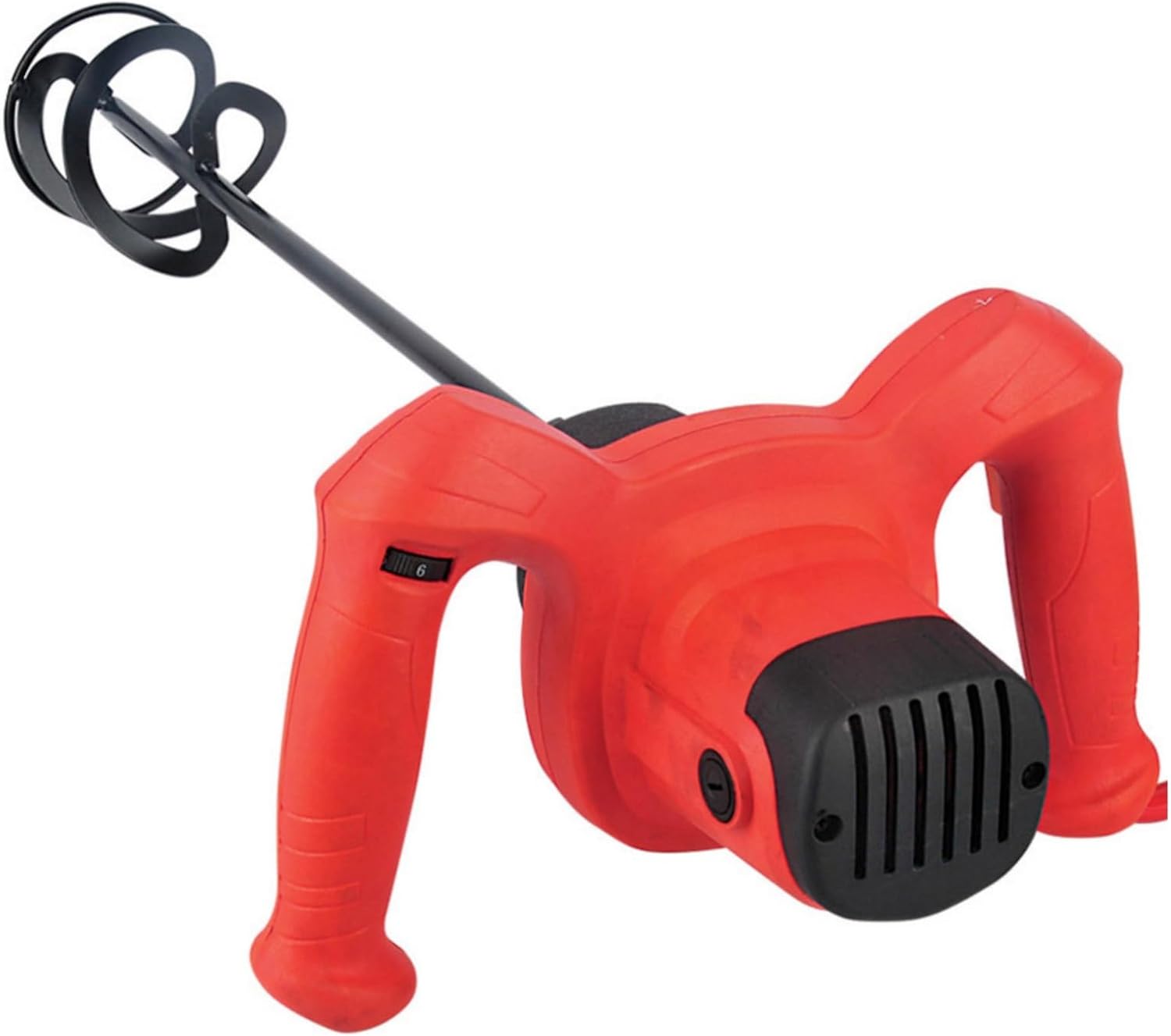 Cement Mixer, 1000W 850RPM Electric Concrete Mixer with 6 Speed Adjustable Electronic Cement Feed Mixer Mixing Tool Handheld Mud Mixer(Rod length60cm)
