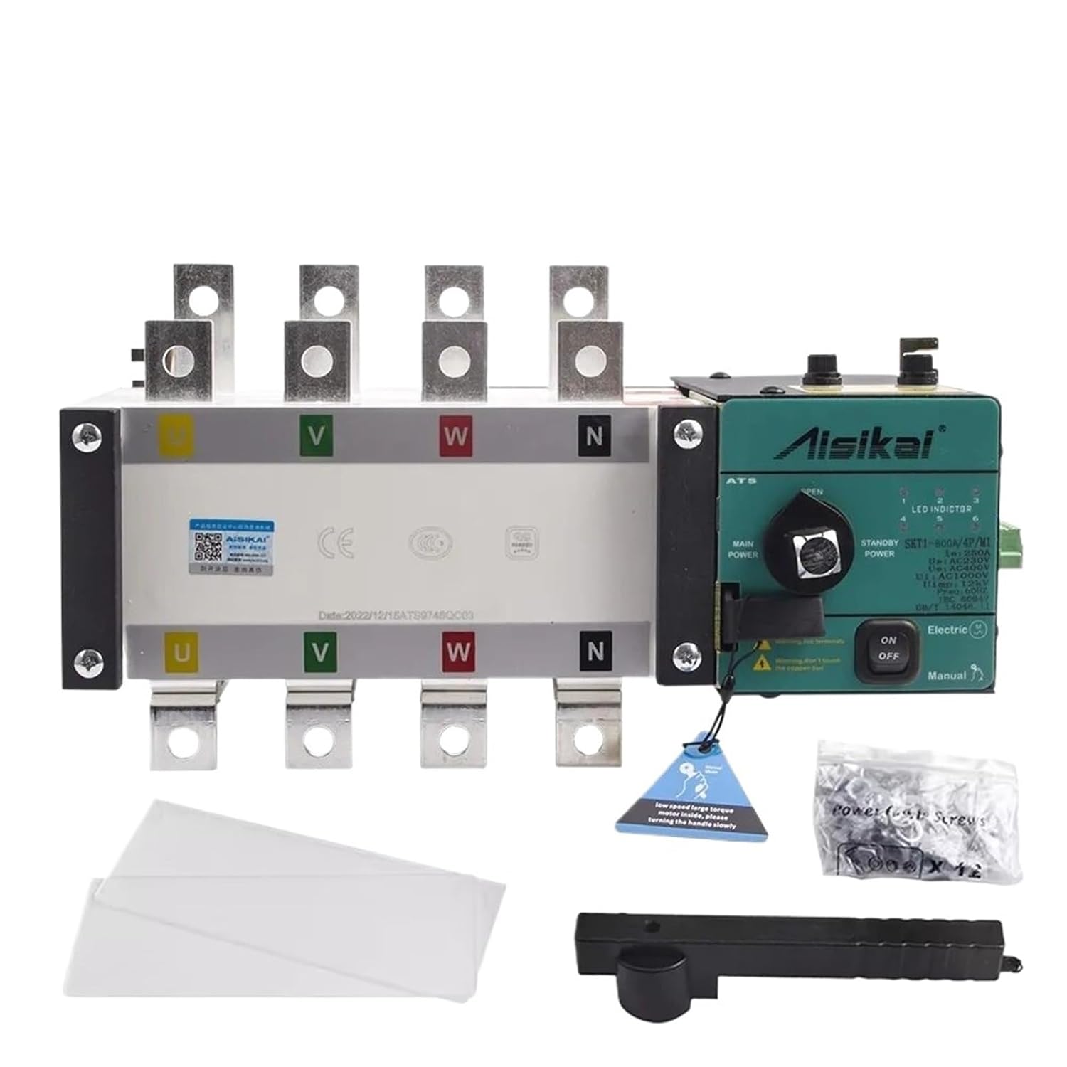 ATS 4P 1000A 800A Diesel Generator Dual Power Automatic Transfer Switch Auto Manual Control Board Circuit Breaker 1250A(1000A)