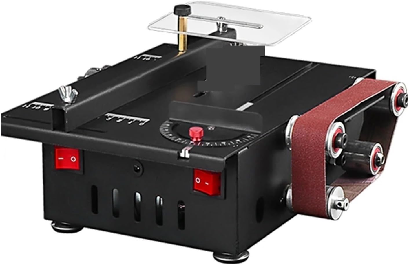 Portable Saw Station, Circular Table Saw Mini Table Saw And Belt Sander With Adjustable Speed 30mm Cutting Depth Suitable For Wood, Plastic, Stone And Metal for Wood, Cutting, Grinding