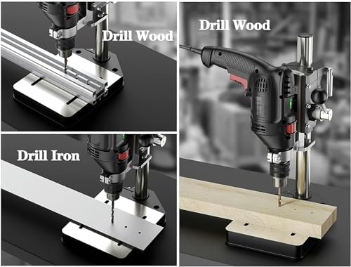 Drill Press Stand for Hand Drill, Benchtop Drill Presses, Adjustable Bench Clamp Drill Press Floor Stand for Drilling Collet, Ideal for DIY Repairs