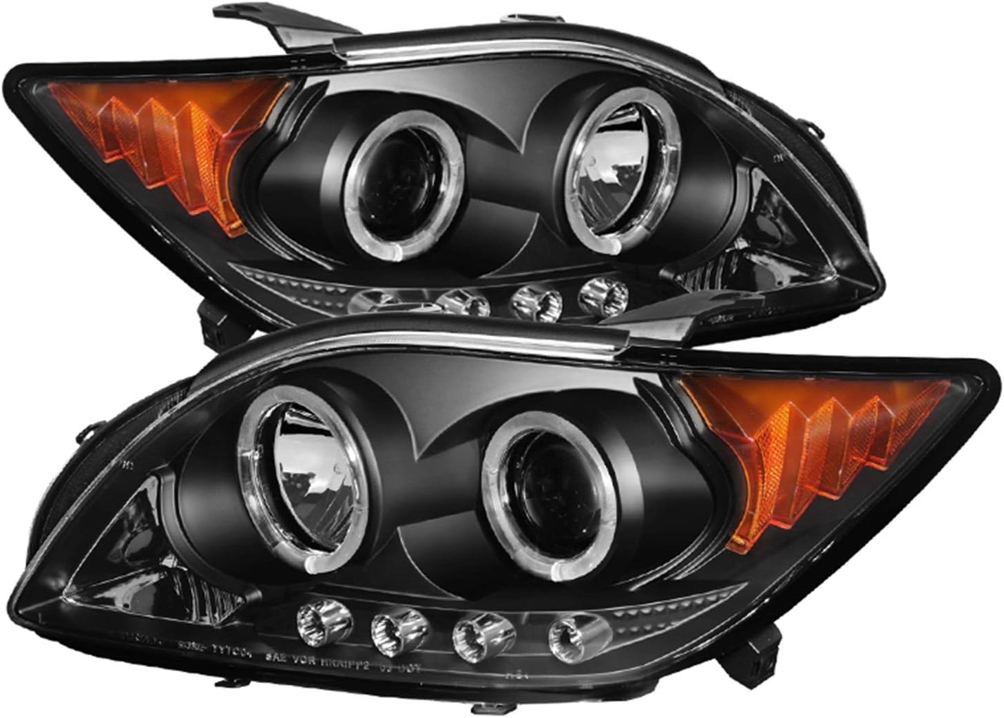Spyder Auto 5073303 LED Halo Projector Headlights Black/Clear