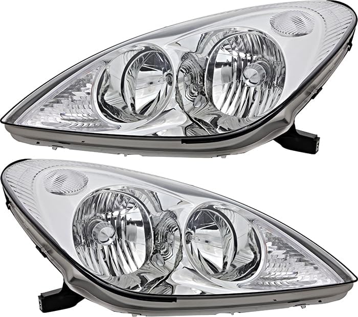 JP Auto Compatible with Lexus ES300 Headlights Lamps Set 2002 2003 2004 Halogen Driver and Passenger Side