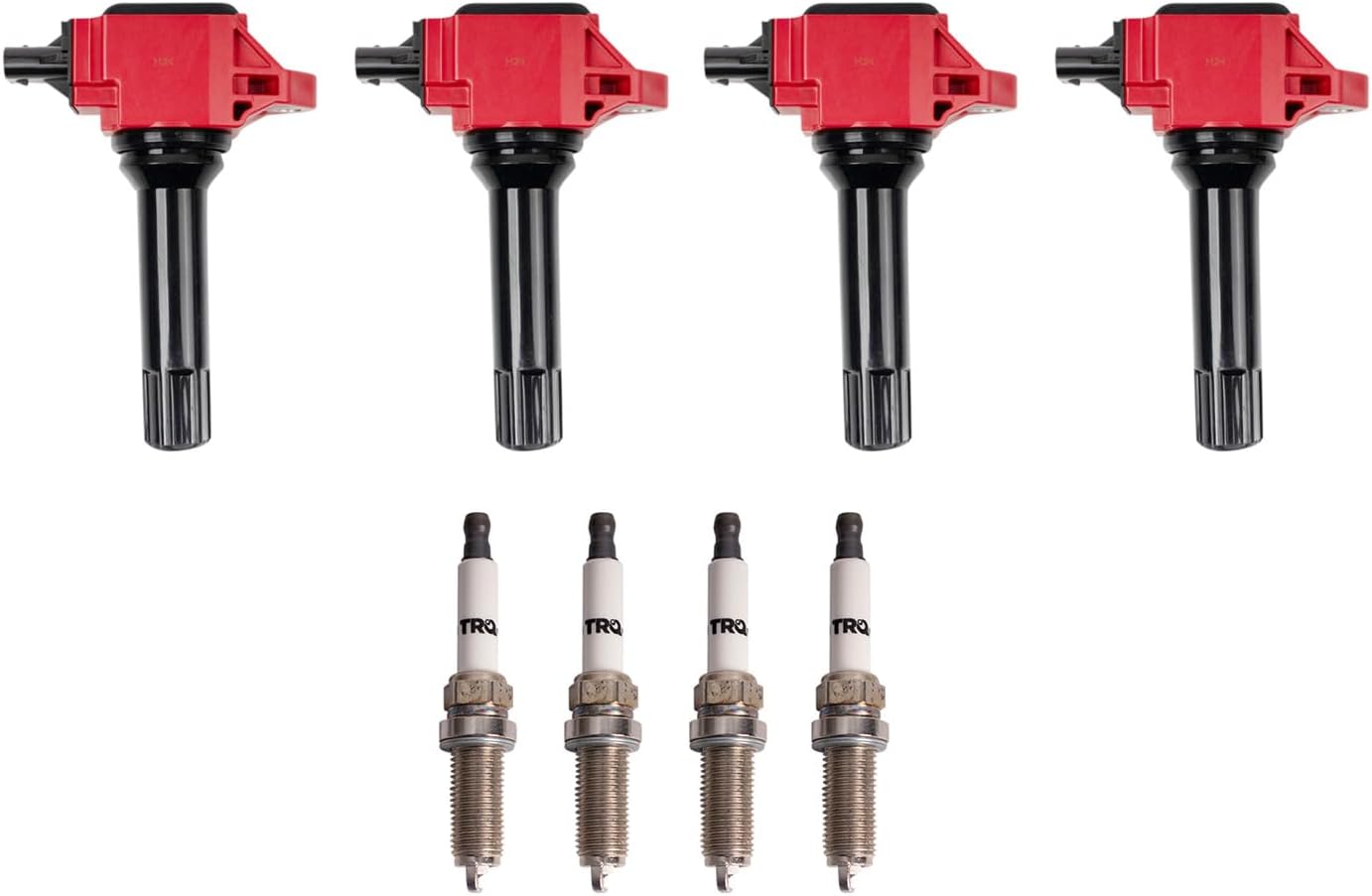 TRQ Ignition Coil and Spark Plug Kit 8 Piece Compatible with 2014-2016 Subaru Forester 2013-2015 Impreza 2013-2014 Legacy Outback XV Crosstrek