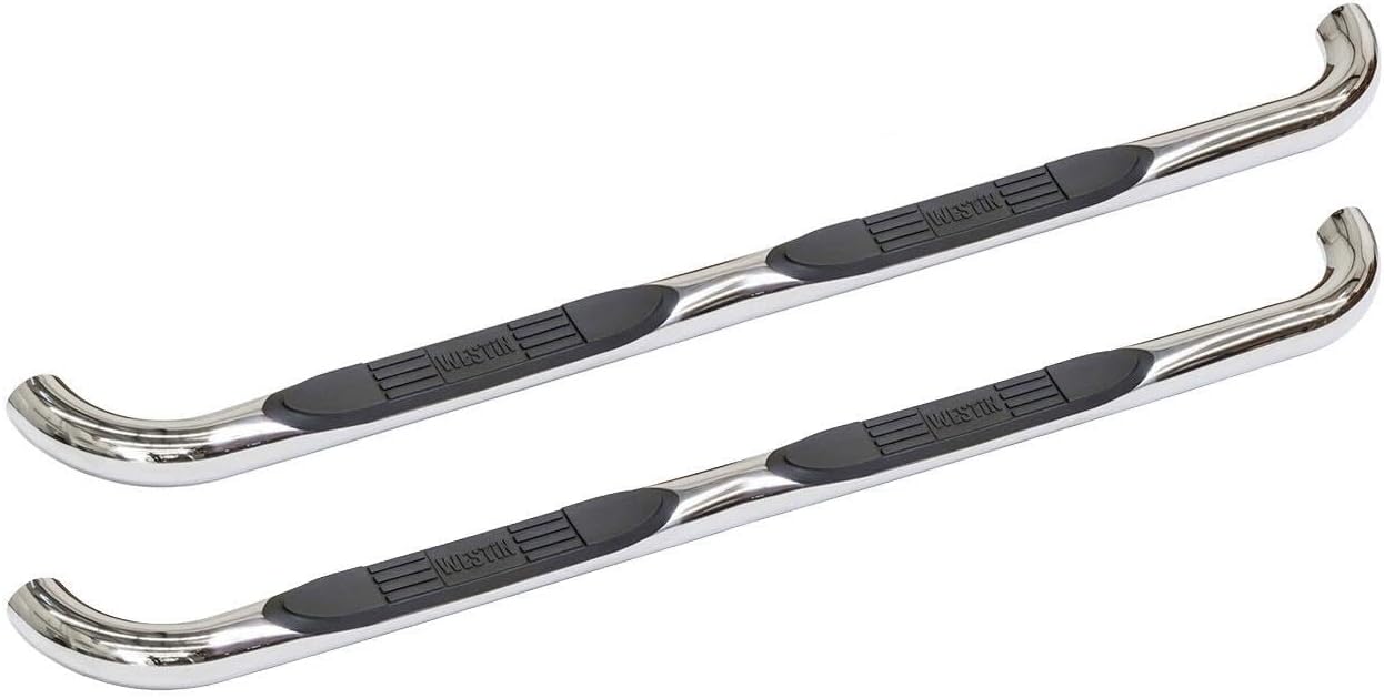 Westin 23-2400 E-Series 3 Round Nerf Bars fits 2004-2006 Tundra Double Cab Polished Pair