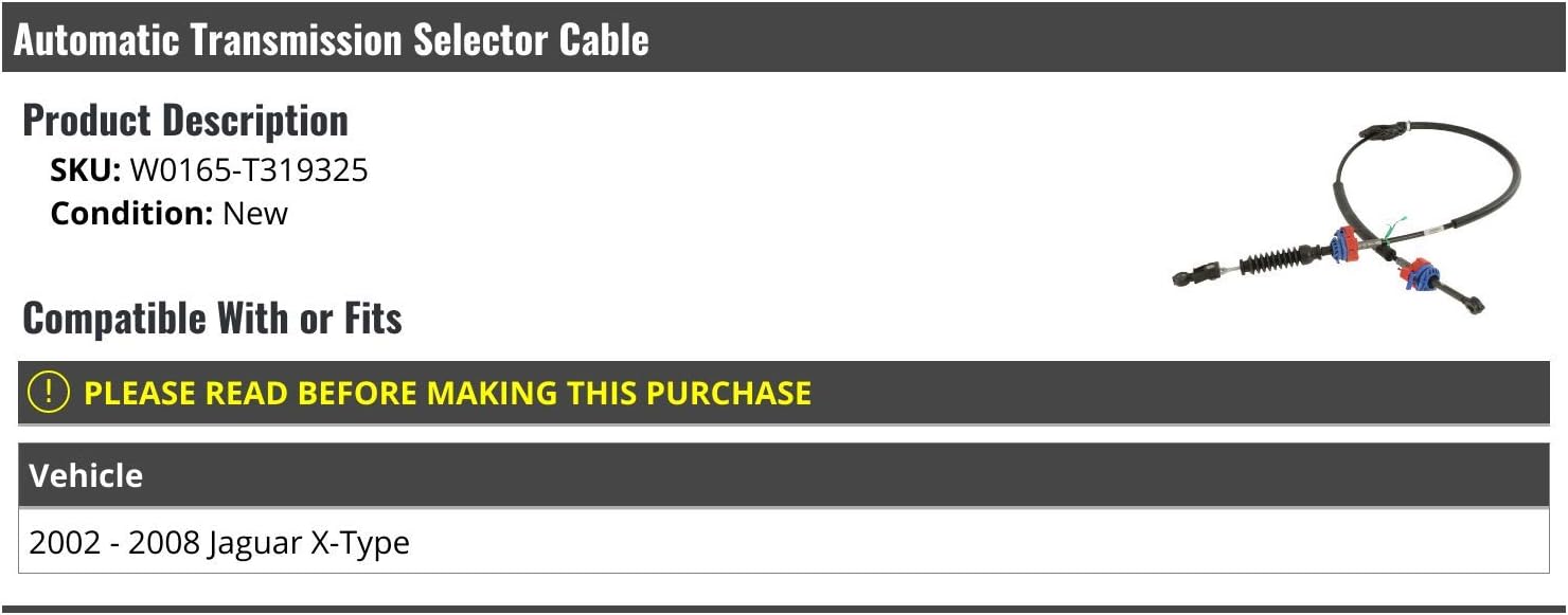 Automatic Transmission Selector Cable - Compatible with 2002-2008 Jaguar X-Type