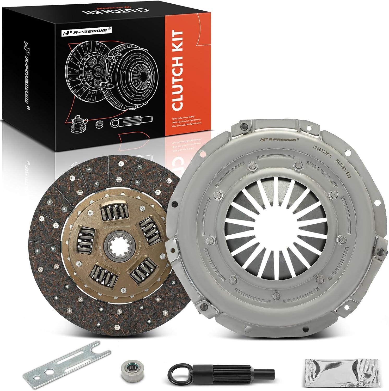 A-Premium Transmission Clutch Kit Set Compatible with Ford F-150/F-250/F-350 1993-1996, E-150 Econoline 1988-1989, E-250 Econoline 1988-1989, Bronco 1993-1996, 4.9L 5.0L, Replace# L07128