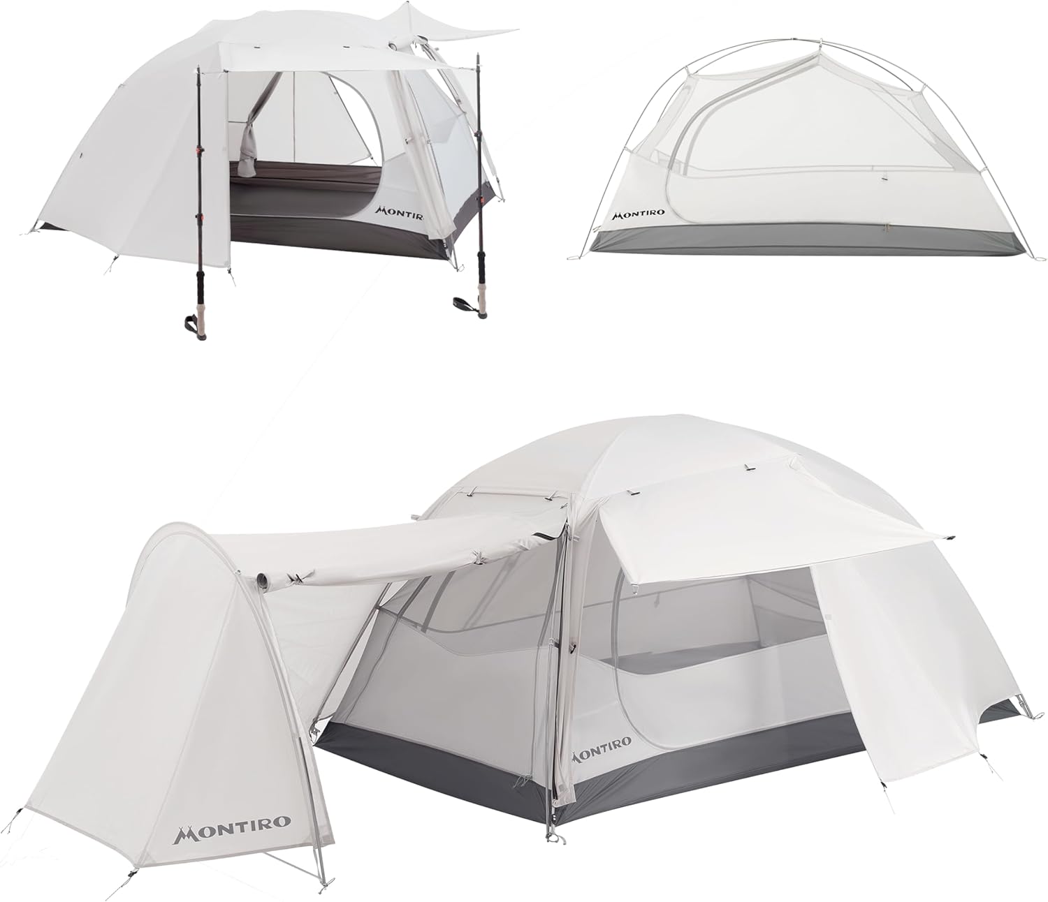 Triphyr Backpacking Tent with F-Nexus Extension 2-Person Combo, Attachable Extension Shelter, Lightweight 2 Person Tent for Backpacking Camping Hiking & Biking