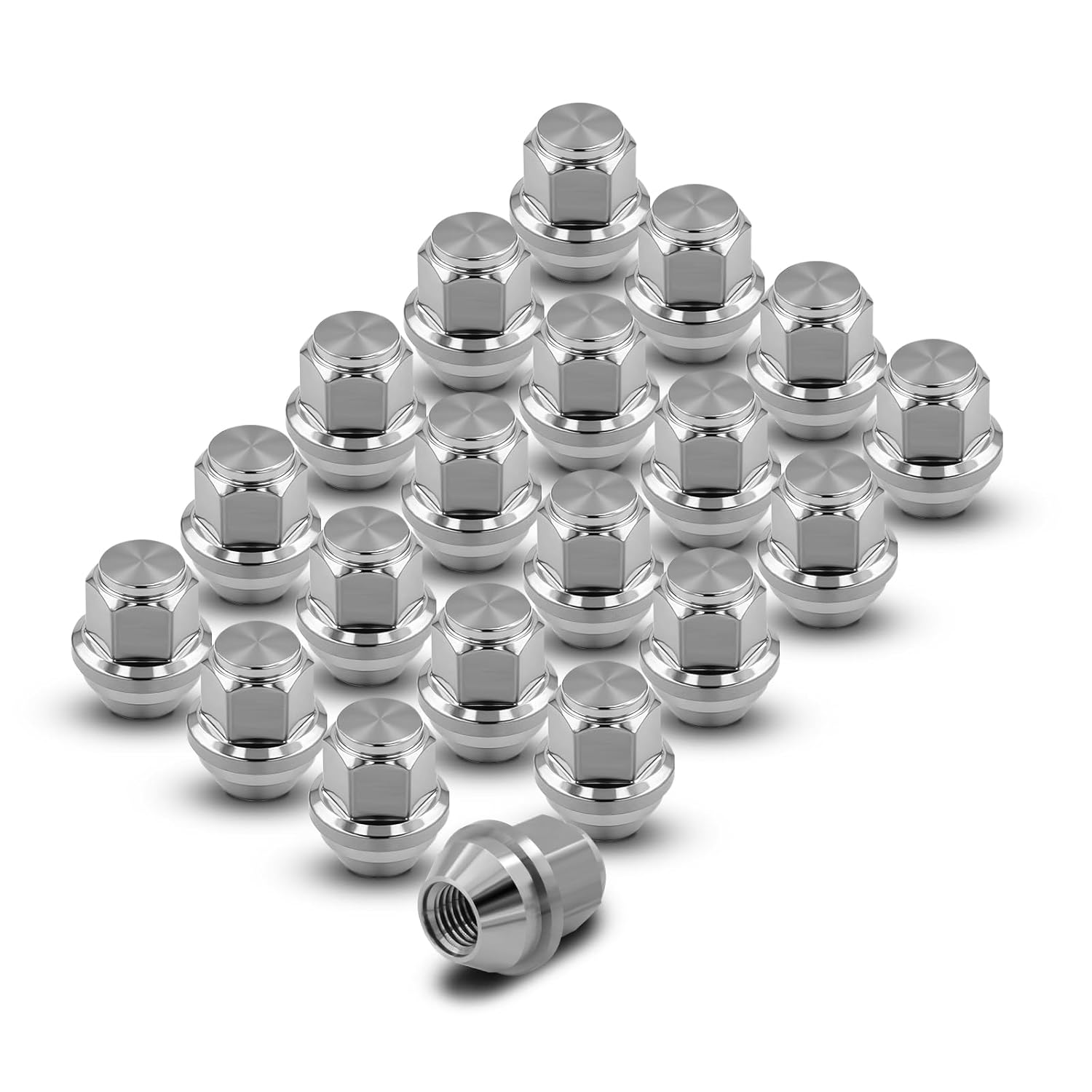 Titanium M12x1.5 Lug Nuts - 20pc Ultra-Light Closed End Wheel Nuts | High-Strength & Corrosion-Resistant Titanium Alloy | 60-Degree Conical Seat & One-Piece Design | for Aftermarket Wheels