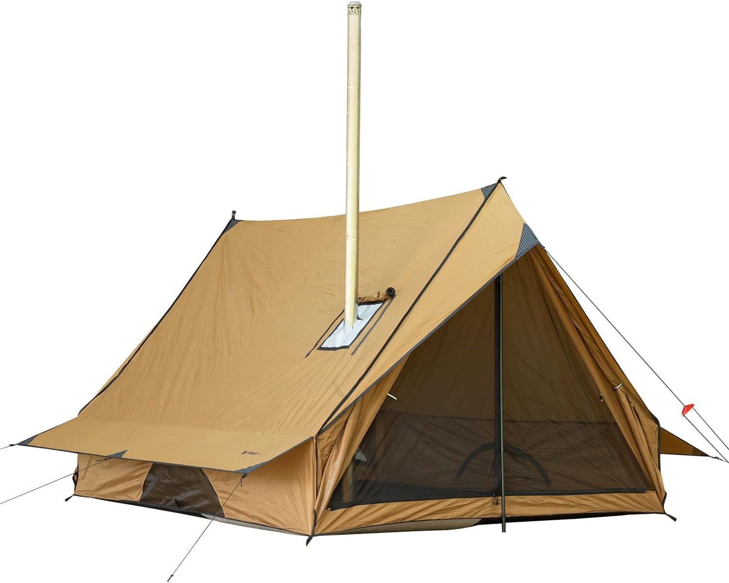 POMOLY Camping Hot Tent Cabin Tent, Chalet 70 Pro Portable Wall Tent with Stove Jack and Two Poles for 2-3 Person Hiking, Backpacking