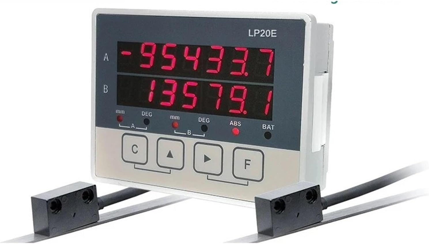 CNC Mill, 2 Axis Digit Display DRO Magnetic Sensor Tape Displacement Readout Scale CNC Lathe Machine Tool Woodworking with Accessories(LP20E -4000mm set)