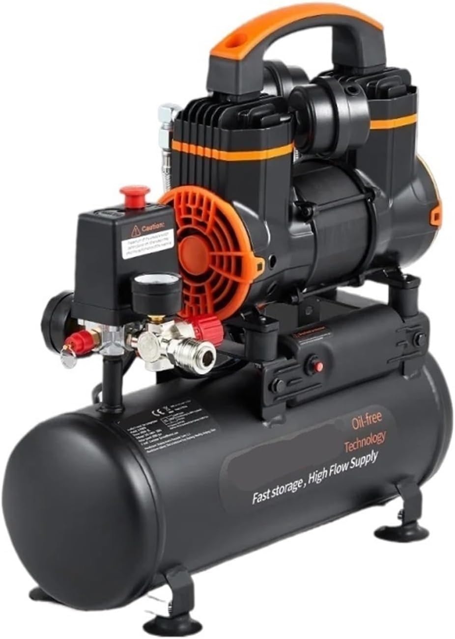 Silent Air Compressor 8L 900W, 18L 900W, 24L 1450W, 35L 1800W, Quiet Oil-Free Portable Air Pump for Home Repair Tire Inflation Whisper Compressor(35L 1800W)