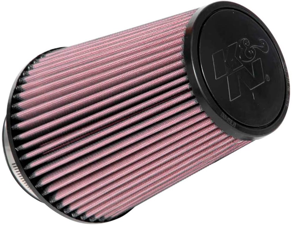 K&N High-Flow Original Lifetime Universal Clamp-On Air Filter: High Performance, Premium, Washable: Flange Diameter: 4 In, Filter Height: 8 In, Flange Length: 1.75 In, Shape: Round Tapered, RU-1027