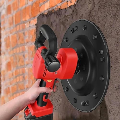 1680W Electric Concrete Trowel Machine - 200 RPM Wall Smoothing Polisher with 6 Speeds, Multi-Function Sander Grinder, Ideal for Smooth Finishing, 2 Batteries Included