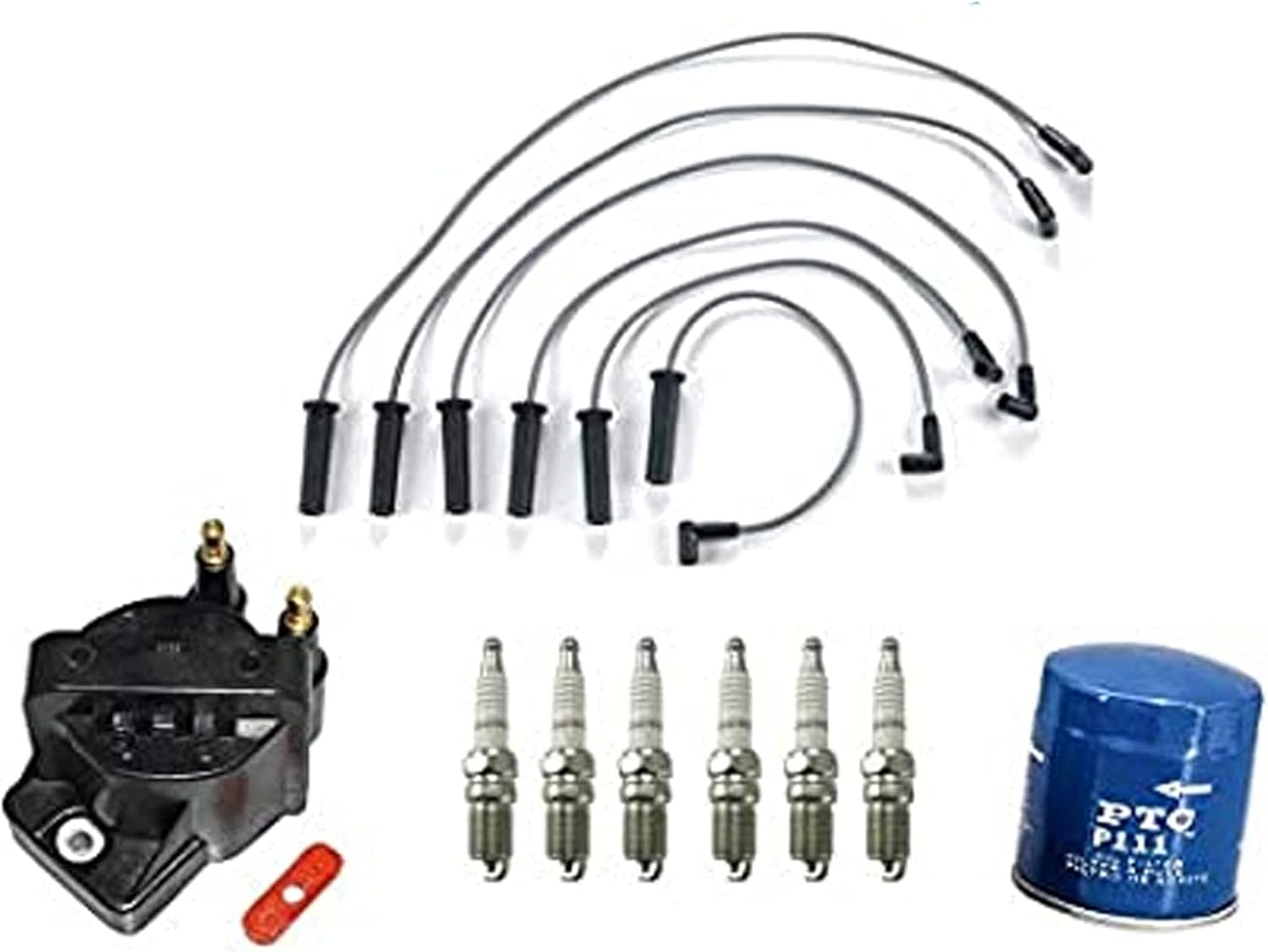Ignition Coils Spark Plug Wire Set + Plugs Replacement Part For 97-99 Chevy Malibu 3.1L