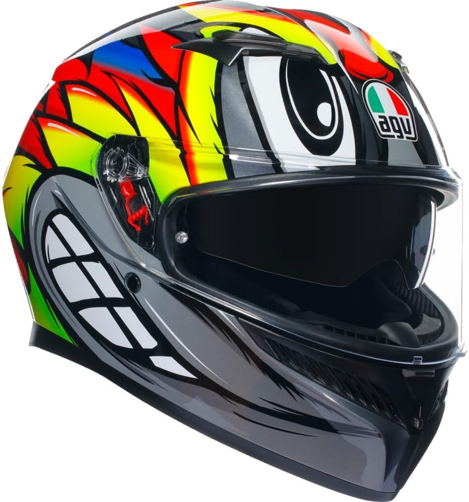 AGV K3 Birdy 2.0 Motorcycle Helmet Gray/Yellow/Red MD