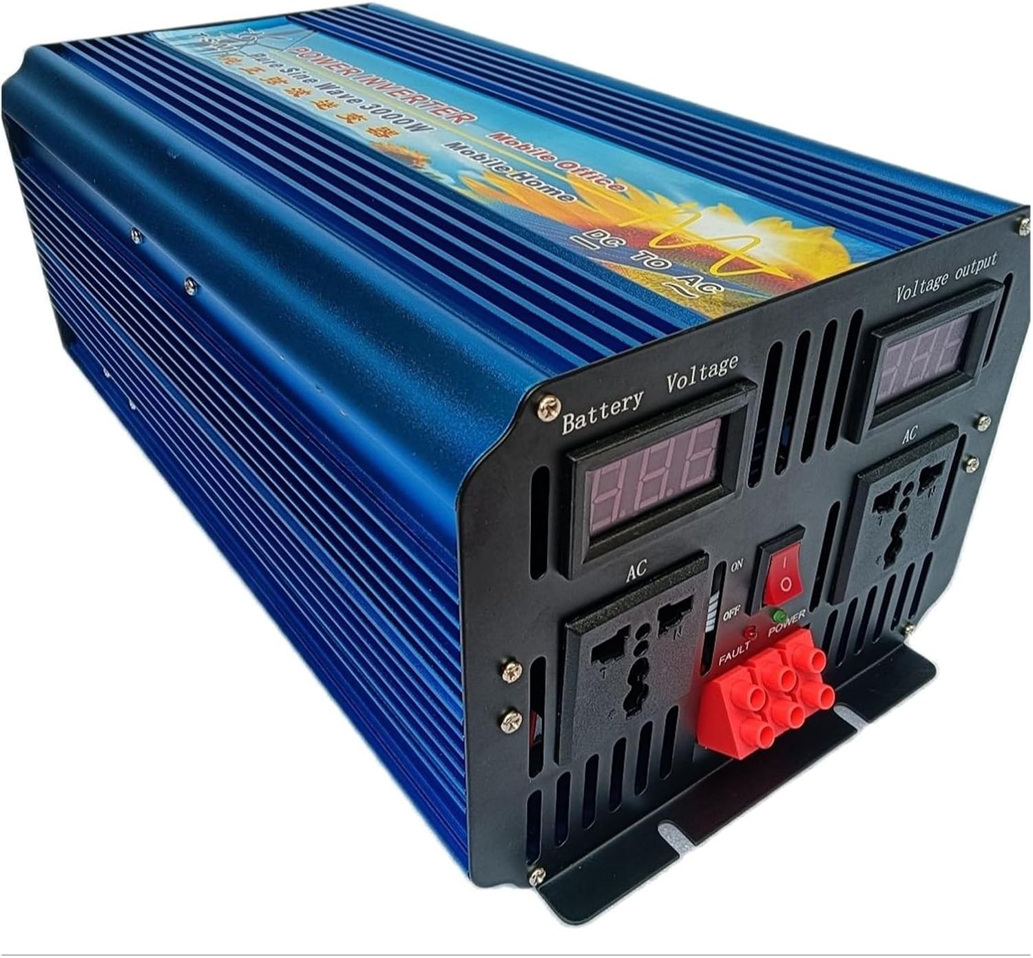 Inversor 3000W 24V to 110V 120V 60HZ DC to AC Pure Sine Wave Inverter Power 6000W(50HZ,12V-110-120V)