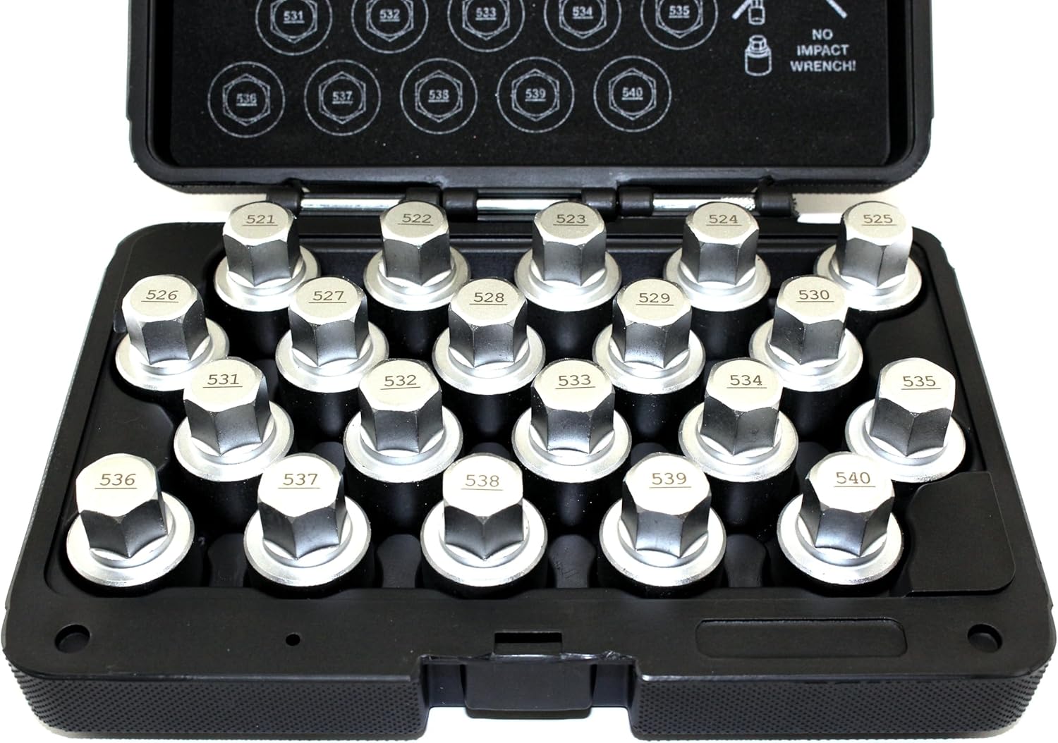 TEMO 20 pc Wheel Lock Lugnut Anti-Theft Screw Lug Nut Removal Key Socket Set for Vw Audi Vag Volkswagen