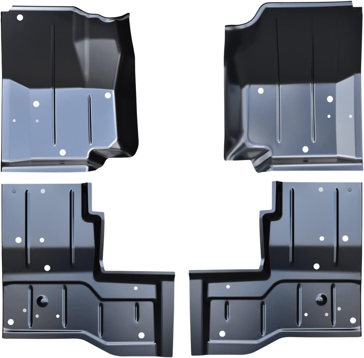 Classic 2 Current Fabrication Factory Style Front & Rear Floor Pan Kit Compatible for 1976-1986 Jeep CJ 7