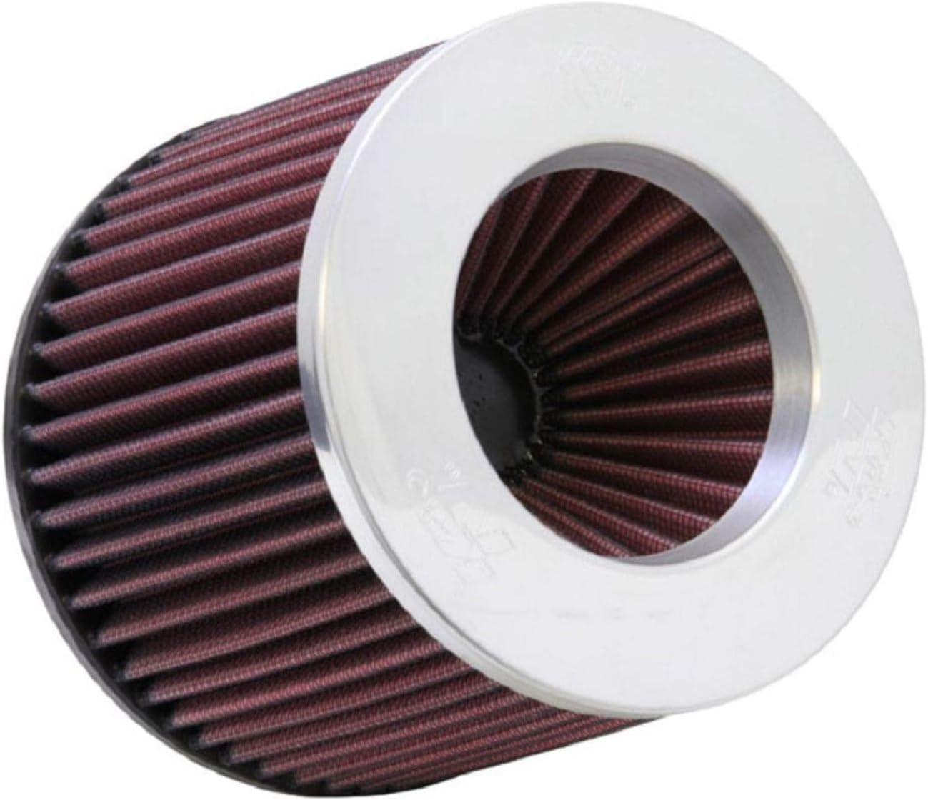 K&N High-Flow Original Lifetime Reverse Conical Universal Air Filter:Performance, Premium: Flange Diameter: 3 In, Filter Height: 5 In, Flange Length: 1.75 In, Shape: Round Reverse Tapered, RR-3003