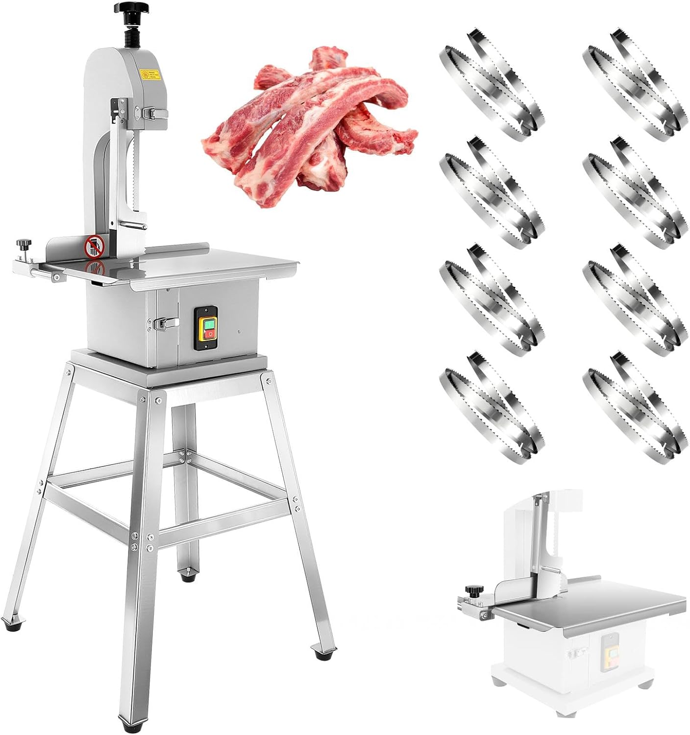 1500W Electric Meat Bone Saw with 28 inches Stand,19x12