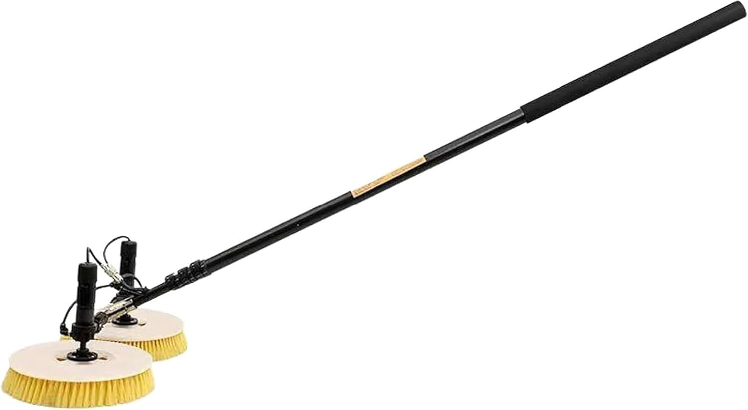 Electric Solar Panel Cleaning Brush， Extendable Water Fed Pool Cleaning Brush and Other Cleaning Activities(Gpbb3.5m)