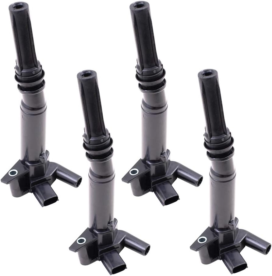 Brock Aftermarket Replacement Part Driver Side Ignition Spark Plug Coils 4 Piece Set Compatible with 2011-2014 Ford F-150