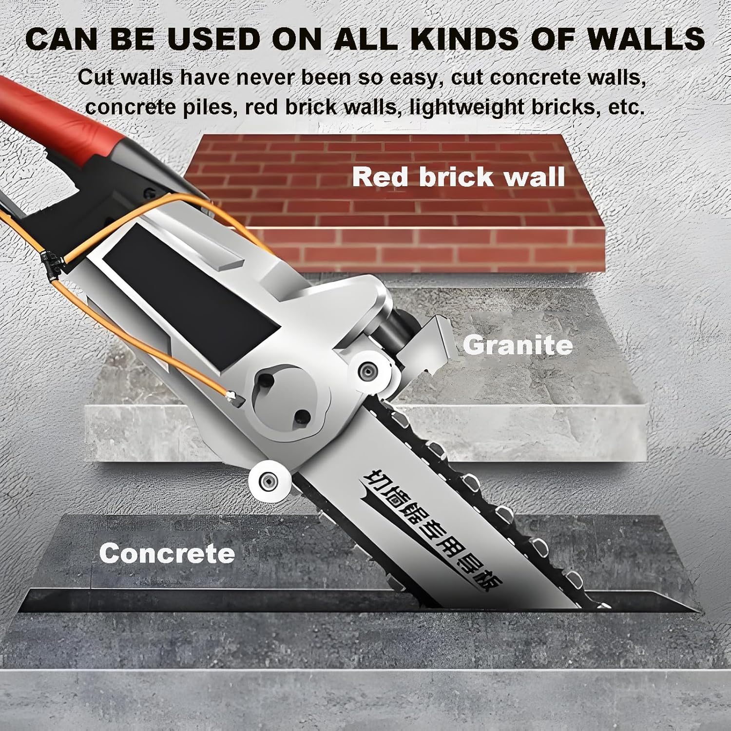 Concrete Saw, 13.8in/18.9in Concrete Cutter Saw, Wet Water Supply Dust Removal Electric Concrete Saw with Water Pump, for Slotting Brick Granite Marble Concrete Grooves 350mm