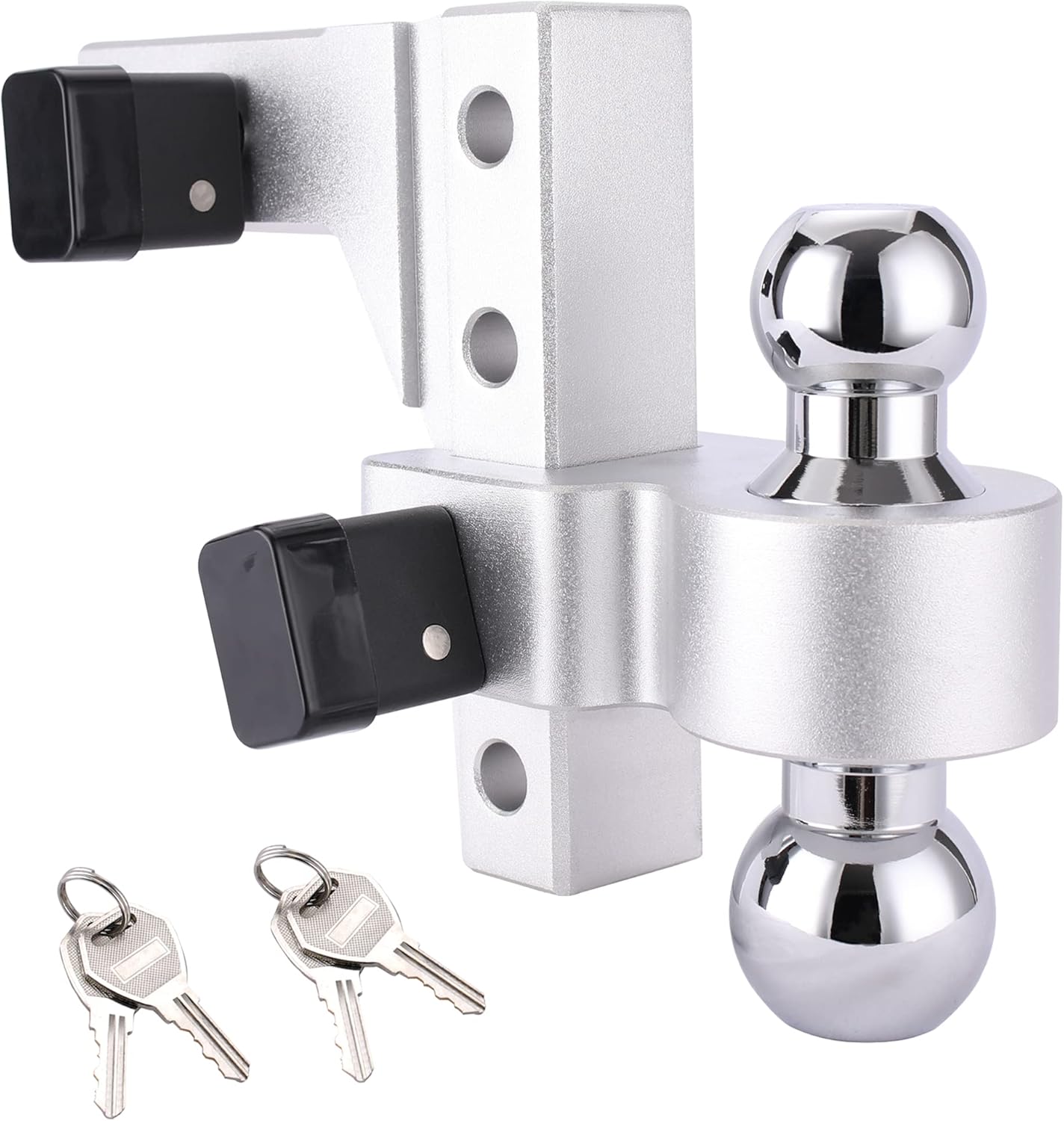 Adjustable Ball Mount Hitch 6 Inch Drop/Rise Includes 2