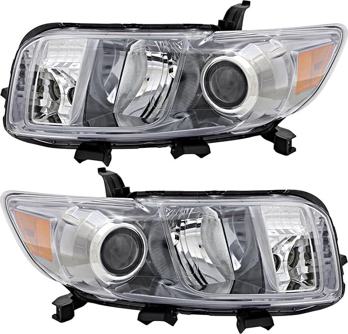 JP Auto Compatible with Scion xB Headlights Lamps Set 2008 2009 2010 Halogen Driver and Passenger Side