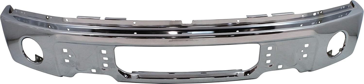 Garage-Pro Bumper for Ford F-150 2009-2014 Front Chrome Steel w/Fog Light Holes Replaces # 9L3Z17757B FO1002411