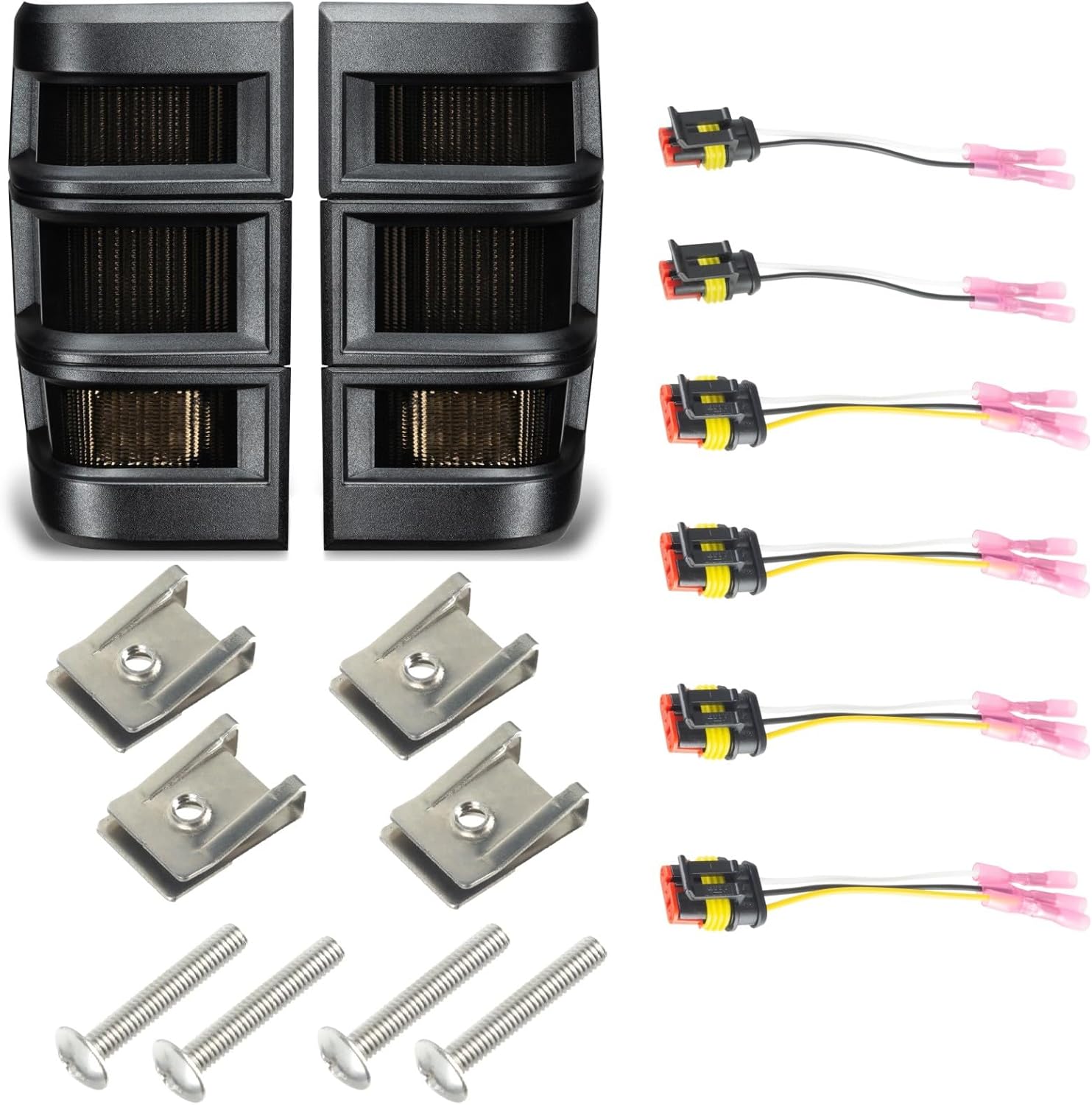 ORACLE Lighting 5909-020 Pair of Tinted LED Tail Lights fits 1986 1992 Comanche MJ Models - Updated Appearance, Provides Better Visibility, Mixed Beam Reflector Optics