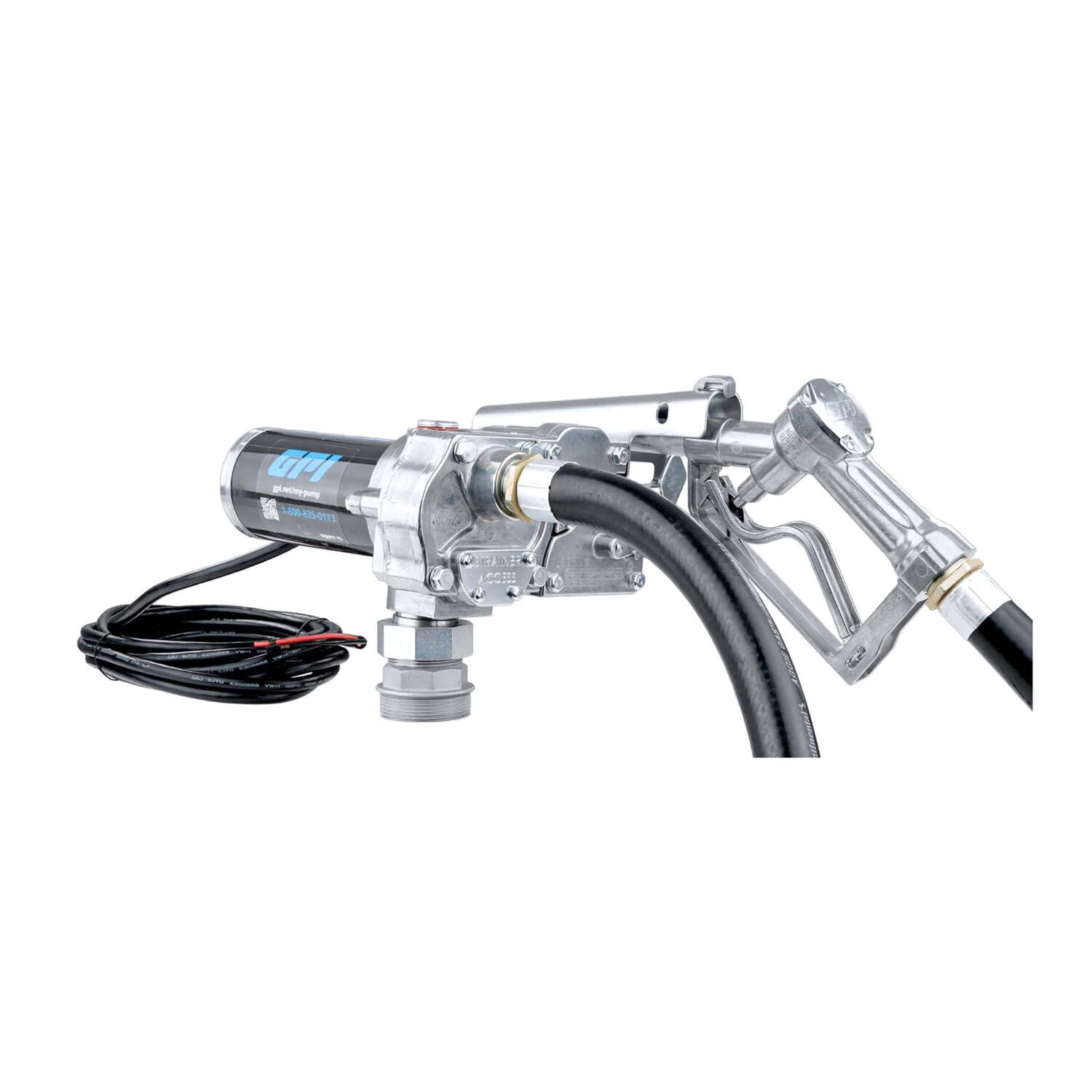 GPI - M-180 Series Fuel Transfer Pump, Manual Shut-off Nozzle, 18 GPM, 12 Volt (110300-1)