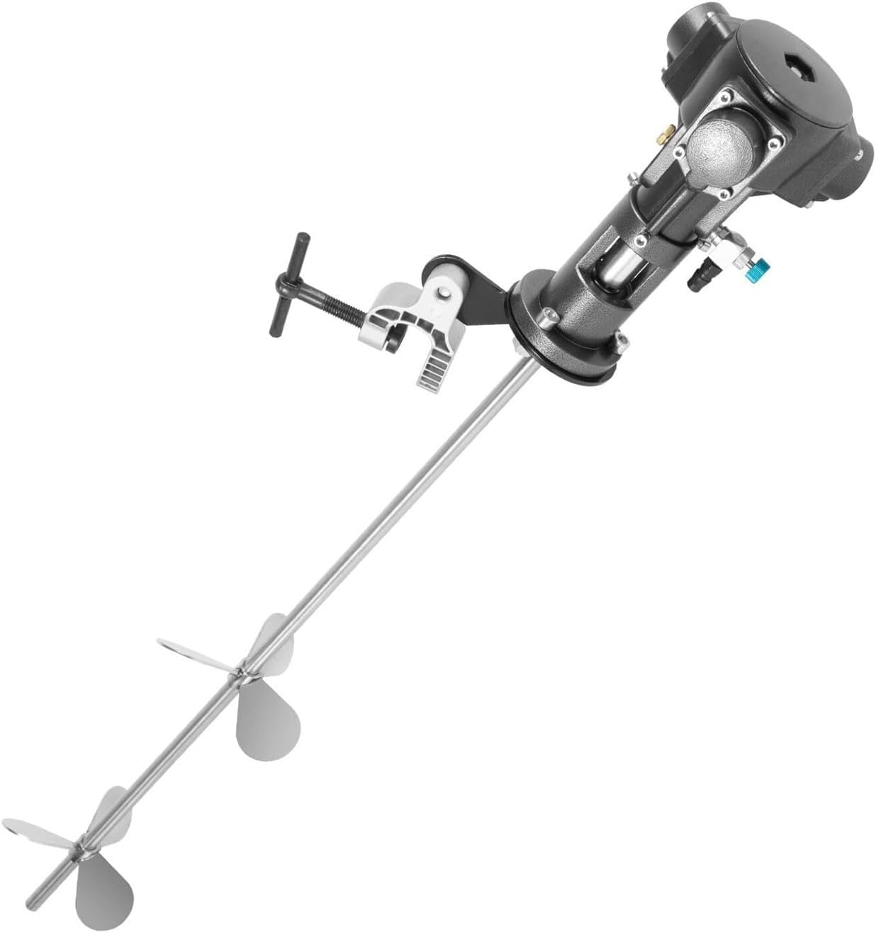 5Gal 1/2HP Pneumatic Bracket Mixer, Stainless Steel Tank Barrel Clip Bracket Air Agitator Paint Mix Tool Pneumatic Paint Mixer Machine