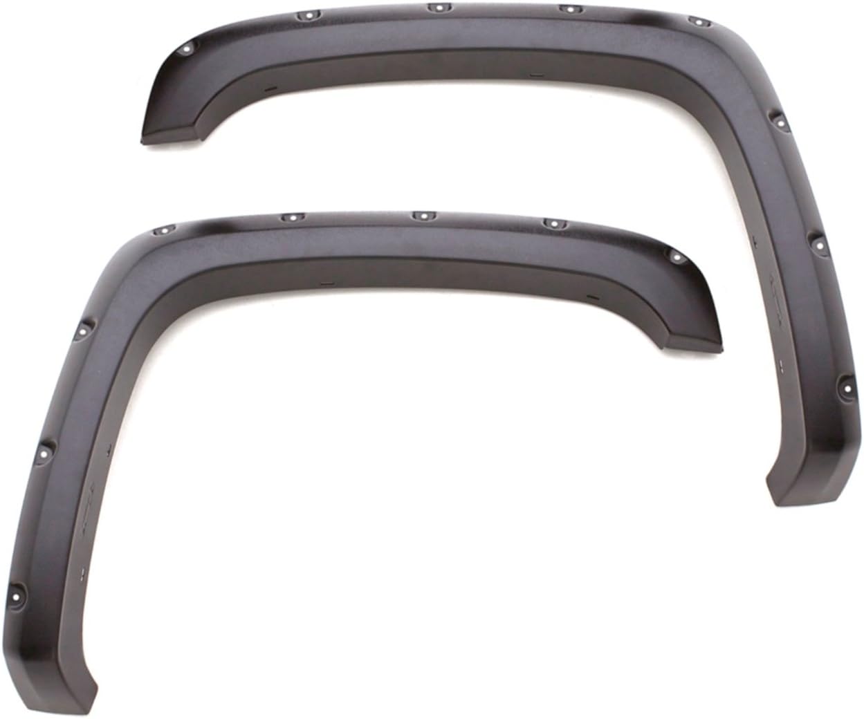 RealTruck Lund RX125SA Elite Series Black Rivet Style Fender Flare (Smooth Finish, 2pc Set)