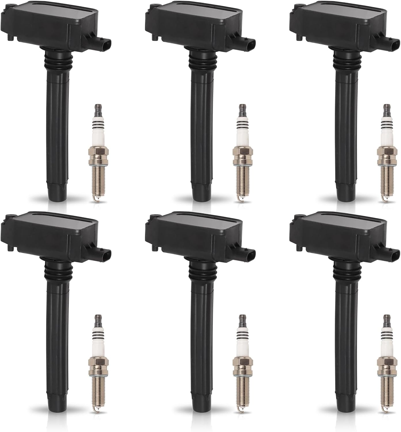 ENA Set of 6 Ignition Coil Pack and Iridium Spark Plugs Compatible with Jeep Grand Cherokee Wrangler Dodge Durango Chrysler Pacifica Ram 1500 V6 3.6L 2016-2018 Replacement for 68223569AD UF807 93175