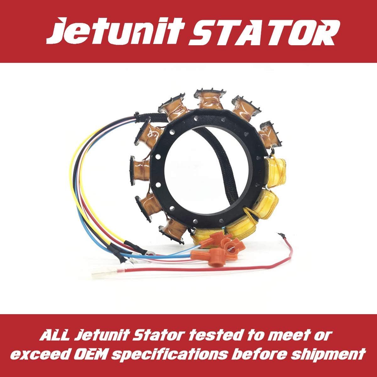 Stator For Mercury 174-5456-16 Outboard 135,150,175,200,220,250,275 HP 398-5454A35 5454A32 16-Amp 2 Stroke 6-Cylinder 1981-1993 black max